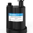 Acquaer 1/3 HP Submersible Water Pump 2160GPH Sump Pump Thermoplastic Utility Pump Portable Electric Water Pump Water Remove for Basement Hot Tubs Garden Pool Cover Draining with 10 ft Cord