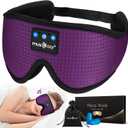 MUSICOZY 3D Bluetooth 5.4 Sleep Headphones, Breathable Wireless Music Eye Mask, Sleeping Headphones with Headband for Side Sleepers, Women, Men, Air Travel, Unique Tech Gifts