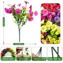 Fanfantoey Artificial Flowers for Outdoor, UV Resistant Fake Plants Outside Decoration, 14 Pcs Realistic Silk Morning Glory Faux Flowers for Porch Patio Gardens Home Decor(14, 4 Mixed)