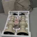 BOBOMOMO Tradition 20.5" Rustic Table Lamp Set of 2 for Living Room Farmhouse Bedside Desk Lamps Bedroom Nightstand Vintage Lamps Linen WashedSuitable for Decorating Small Areas (Antique White)