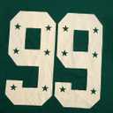 QJQ Men's Jersey Shirts Short Sleeve V Neck Graphic T Shirts Baggy Oversized Tee Summer Y2k Tops Streetwear (Green, L)