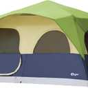 Portal 8 Person Instant Tent for Camping, Large Water Resistant Cabin Family Tent Easy Setup with 5 Large Mesh Windows, Rainfly, Carry Bag