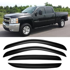 Window Rain Guards for 2007-2013 Chevy Silverado/GMC Sierra 1500/Avalanche, 07-14 Silverado/Sierra 2500HD 3500 HD/Suburban/Yukon XL Window Visors Vent Guard Shade Deflector Crew Cab
