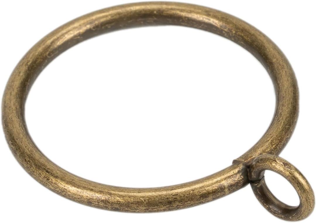 Curtain Rings with Eyelet for Curtain Rods 2 Inch Inner Diameter Metal Drapery Eyelet Curtain Rings Black 24 Pcs Bronze Exselens