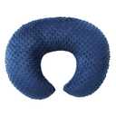 Nursing Pillow Cover Breastfeeding Pillow Cases Minky Dot Slipcover (Estate Blue)