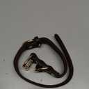 Genuine Leather Dog Collar, Heavy Duty Wide Dog Collar (L: 1.2" Wide for 17"-23" Neck, Dual Stitch - Brown)