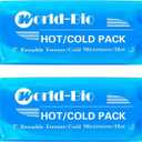 Soft Gel Ice Pack for Injuries Reusable, Flexible Hot Cold Pack for Neck Head Shoulder Knee Ankle Wrist Elbow, Medical Cold Pack for First Aid, Migraines (12'' X 4.7''- 2 Ice Packs)