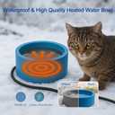 Heated Water Bowl for Dog Cat, Outdoor Warming Animals Bowl with Chew Resistant Power Cord, Waterproof Heat Pet Bowl Smart Uniform Heating in Winter Antifreeze for Chicken Duck,108 fl oz