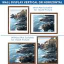 Hongkee 18x24 Frame Set of 2, Rustic Brown Wood Style - Display 18 x 24 Poster without Mat or 16x20 Picture with Mat, Wall Mounting Horizontal and Vertical