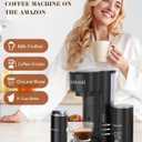 4 IN 1 Single Serve Coffee Maker with Milk Frother and Coffee Grinder, Coffee Maker for K Cup and Ground Coffee, with 30 oz Removable Water Reservoir, 6 to 14 oz. Brew Sizes, Coffee Machine for Home