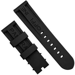 hengfento2 Rubber Watch Band Replacement For Panerai Mx0011qq Caoutchouc Rubber Dive Watch Strap Band 24/22mm (Blue)