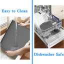 2PCS 23.6''x19.7'' Washer and Dryer Top Cover Mats, Non-Slip Silicone Laundry Machine Protector, Waterproof Rubber Mat for Washing Machine & Dryer (Dark Gray)