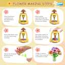 LELESUN DIY Fabric Flower Bouquets Toys, Craft Kits Toys for Kids, Flowers Market Toy, Arts & Crafts for Girls Ages 4 5 6 7 8Educational Activity Preschool, Christmas Birthday Gift for Toddler