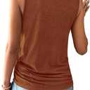 Womens Tank Tops 2 Pack Summer Tops Crew Neck Trendy Sleeveless Tops Cute Loose Fit Workout Casual Outfits 2026 (Orange, S)