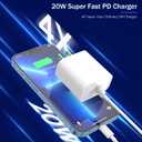 Apple MFi CertifiedFast Charger iPhone,Fast i Phone Charging Cord 3Pack i Phone Charger Fast Charging Plug Block 6FT USB C to Lightning Cable for iPhone 14/14 ProMax/Plus/13 Mini/12/11/XR/XS,AirPods