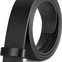 Ratchet Belt Strap, Full Grain Leather Belt Straps for Men without Buckle 1 3/8"- Replacement Strap Only