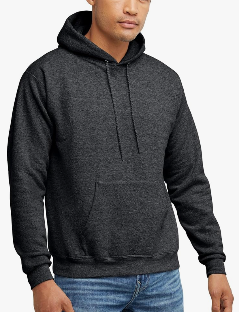 Hanes Men's EcoSmart Fleece Hoodie Sweatshirt, Size M