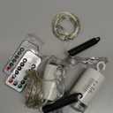 Waterproof Decoration Waterfall Vine String Lights,10 Strands 200 LEDs Hanging Twinkle Fairy Lights Battery Operated Silver Wire Branch lights with Remote Timer for Garden Outdoor Christm (Cool White)