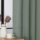 4 x Sage Green Valances for Windows, Faux Linen Textured Short Curtains for Bathroom Basement Cafe Small Window, Modern Solid Rod Pocket Curtains, Sage Green, 1 Pcs Each 60Wx14L Inch