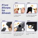 EagleGrove Soft Bullet Toy Gun with Shell Ejecting, Black Toy Pistol Guns with 50 Foam Bullets, Fake Prop Gun for Halloween Costume/Cosplay, Outdoor Shooting Game Toys Gifts for Christmas Birthday