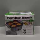 Hamilton Beach 6-in-1 Electric Egg Cooker for Hard Boiled Eggs, Sous Vide Style Egg Bite Maker and Poacher, 5.25” Non-Stick Skillet for Omelets, Scrambling & Frying, Grey (25510)