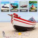 Insaga 26'' Sand Anchor for Boat with 32ft Rope, 304 Stainless Steel Boat Sand Anchor with Crossbar, Fully Welded Screw in Boat Anchor for Kayak, Jet Ski, Pontoon, Shallow Water, Beach and Sandbar Use