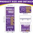24 x 63 Inch Domestic Violence Awareness Retractable Banners