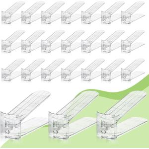 Clear Shoe Slot Organizer, 24 Pack Adjustable Shoe Slots Organizer for Closet Clear Shoe Stackers Shoe Rack Holder Shoe Space Savers for a Pair of Shoes