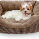 INVENHO Small Dog Bed Orthopedic Warming Soft Calming Sleeping Durable with Anti-Slip Bottom