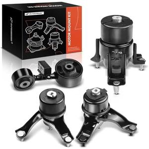 A-Premium Set of 4 Engine Motor Mount and Transmission Mount and Torque Strut Mount Kit Compatible with Toyota Camry 2002 2003 2004 2005 2006 L4 2.4L Sedan, Automatic Transmission