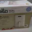 bella 4Qt Slim Air Fryer, Fits-anywhere Kitchenware, EverGood Ceramic Nonstick Coating, Adjustable Temperature, 6 Preset Cooking Options, 60 Min Auto Shutoff w Audible Tone, 3.3lb Capacity, Oatmilk