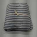 PURE ERA Jersey Knit Duvet Cover Set 100% T-Shirt Heather Cotton Super Soft Comfy Classic Striped Design, with Zipper Closure, Heather Blueish Grey Stripe, Queen
