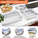TeamFar Stainless Steel Bakeware Set of 8, Baking Roasting Pan Set with Lid, Lasagna Pan with lid, Square & Round Cake Pan, Loaf Pan & Muffin Pan, Healthy & Sturdy, Dishwasher Safe & Smooth