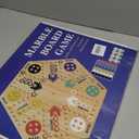 Original Marble Game Wahoo Board Game 20-Inch Double Side Painted Wooden Fast Track Board Game for 6 Player and 4 Player, 6 Colors 36 Glass Marbles 8 Dice for Family Game Night, Friends Party