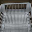 STERILITE 2-Piece Large Sink Set Dish Rack Drainer, White (18 L x 13 3/4" W x 5 1/2" H), 3/4" L x 3/4" W x