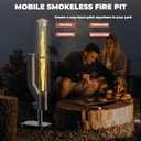 Outdoor Pellet Fire Pit Spiral Swirling Flame Column with Glass Tube, Creates Cozy Patio & Garden Ambience, Great for Backyard & Camping