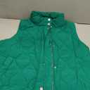 EVALESS Cropped Puffer Vest Women Lightweight Quilted Stand Collar Sleeveless Jackets Fall Winter 2025 Button Zip Up Coat (Medium, Atlantic Green)