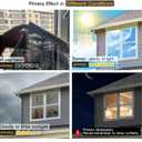 4 x Window Privacy Film One Way Daytime Privacy Static Cling Sun Blocking Anti UV Reflective Window Tint for Home and Office, Natural Silver, 17.5 X 78.7 inch
