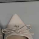 Coutgo Womens Slingback Flats Bow Slip on Dress Shoes Buckle Comfortable Ballet Flats Pointed Toe Flat Party Work Shoes, size 6.5