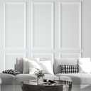NeatiEase Peel and Stick Wall Molding Kit 6-Frame Pre-Made, Luxe Architectural Wall Moulding Panel Frame, Self-Adhesive Wainscoting Panels, Molding Trim for Interior Walls Doors Home Decor (54"x24")