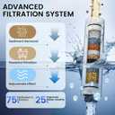 FEELSO Filtered Shower Head with Handheld, 6 Spray High Pressure ALL METAL Shower Head with Filters for Hard Water - Remove Chlorine, Reduce Dry Itchy Skin, Extra-long 72" Hose and Brass Holder