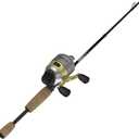Zebco 33 Spincast Reel and 2-Piece Fishing Rod Combo, Fiberglass Rod with Comfortable Split-Grip Cork Handle, Instant Anti-Reverse Fishing Reel, 60