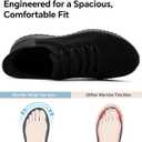 Womens Walking Shoes Slip On Tennis Sneakers Athletic Comfort Lightweight Mesh for Women Black Size US 7.5