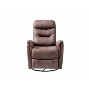 Lakeview Swivel Glider Recliner 30.7L x 37.8D x 41.7H Brown Faux Leather