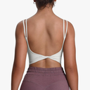 Aoxjox Women's Workout Sports Bras Fitness Yoga Crop Tank Twist Back Cami M