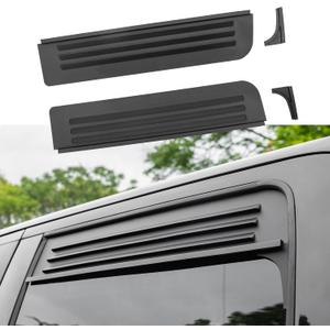 Rear Window Vents Compatible with 2015-2025 Ford F150 Window Covers with Mesh Net for 2024 F-150 Accessories