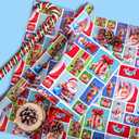 2 x Vnaaem Funny Christmas Wrapping Paper Roll - Xmas Santa Claus, Reindeer, Nutcracker, Snowman Design Gift Wrap for Holiday Party Celebration, DIY Craft - 17 In X 20 Ft(Total 28.5sq.ft)