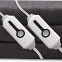 Electric Heated Blanket 84"x90" Queen Size, Soft Coral Fleece, Dual Controllers with 4 Heating Levels and 10 Hours Auto-Off, Machine Washable, Cozy Plush Fabric for Home, Dark Grey