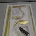 Picture Light Battery Operated, 13in Wireless Art Light for Paintings, Dimmable 5000mAh Recharging Battery Picture Light with Remote Control for Wall, Gallery Dartboard Art Bedroom (Gold-Pack of 2)