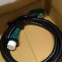 MARVINE Cable 25FT 50 Amp RV Extension Cord Male 14-50P to SS2-50R Locking Female as Marine 50 Amp Cord Heavy Duty STW 6/3+8/1 with LED Power Indicator